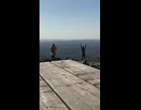 Girl face mask hands up pose photo shoot