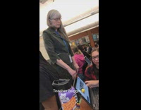 Teacher woman stares down girl pt 1 