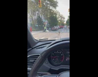 person with reflective vest seen dancing