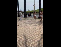 Group of people dance for a dance cover video shoot