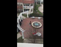 couple tiktok dance brick courtyard quarantine balcony