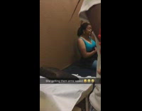 Collab BitchIG2 - Blue sports bra girl gets armpit waxed