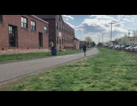 Boy Tries to Scare Runner but gets No Reaction