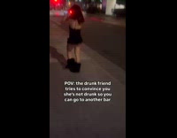 Collab ComSlams - Drunk woman cartwheeled pretends not being drunk