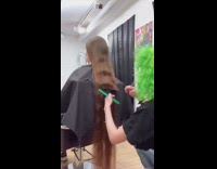 Collab BitchIG2 - Time lapse girl hair dye rianbow 