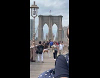 Collab IITW - Woman in white sexy nurse outfit twerks at the bridge