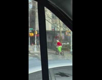 Grinch bikes over taxi 