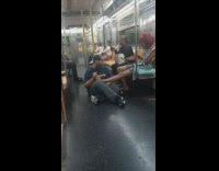 Guy gives woman foot massage 