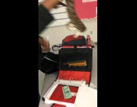Snake inside of backpack binder scared classmates