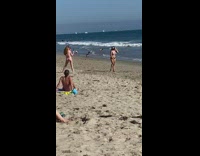 Collab IITW - Two women bikini photo shoot beach mock Part 2