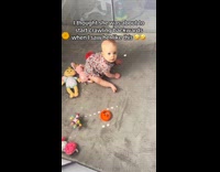 Baby laying scary in crib