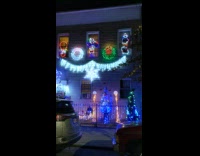 House decks out their front yard with Christmas lights