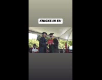 Guy says knicks in 5 on graduation