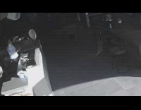 Guy making pizza accidentally drops dough 