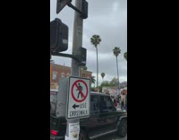 Girl sit over black car selfie protest