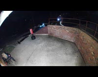 Guy goes inside house through pet flap