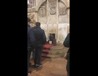 People crawl through small hole part 1