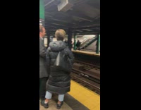 Men from Different Platform Plays Violin and Cello