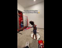 Girl swing bat hit shin of filmer