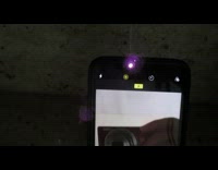 Red camera phone blinking light sensor girl
