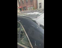 Parked car is covered in bird poop 