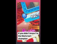 (3RD PARTY CONTENT) Guy takes funny picture on mariokart racing game after he wins 1st place