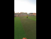 Man POV plays football match misses goal