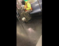 construction worker clipping finger nails 