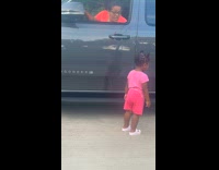 Young girl wants to come with grandma