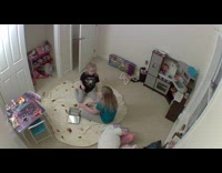Little girl slaps sister and says she doesnt know why 