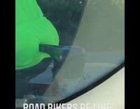 Green shirt guy bicycle seat pokes butt