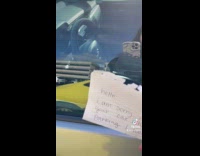 Person accidentally hits woman car left note