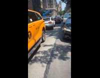 Block traffic cars reversing drives wrong direction