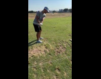 Man hits another ball thrown by filmer