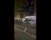 People skates at the street with music