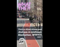 Lady plays racquetball middle of street quarantine 