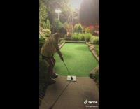 Collab BitchIG2 - Guy drives golf ball out of mini golf course 