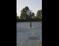 Man Shoots Ball from Behind Ring and Goes Inside