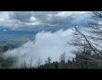 Fog and Cloud Movement Timelapse at Wooded Mountains