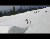 Collab ShredSlams - Snowboarder backflips off ramp and crashes into snow slope, Girls just wanna have fun song