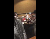 Guy hold lights browse phone selfie table