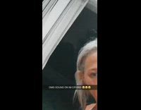Girl records herself commenting on weather scared by thunder and lightning