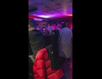 Group of people sing and celebrates a birthday party