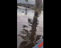 Collab BitchMP - Guy gets in kayak in driveway flooded streets 