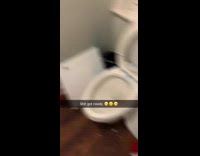 shit got rowdy guy records destroyed restroom with drawings on wall and broken wall