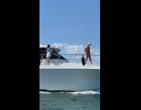 Woman brown beach outfit photo shoot yacht Part 1