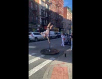 Collab WINY - Shirtless man having photoshoot on dance pole 