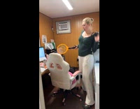 Girl touches bug zapper shocked