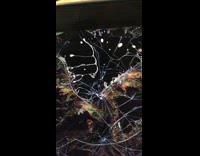 Liquid Substance Inside Broken Screen Moves Slowly