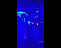 Guy lifts drops friend scorpion dance floor 